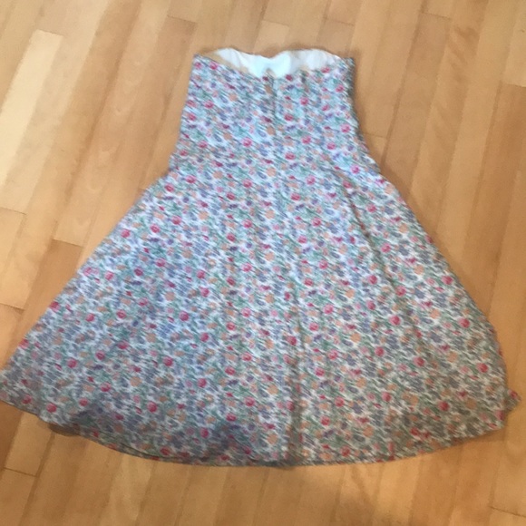 Vintage Shoshanna strapless floral dress - Picture 2 of 4